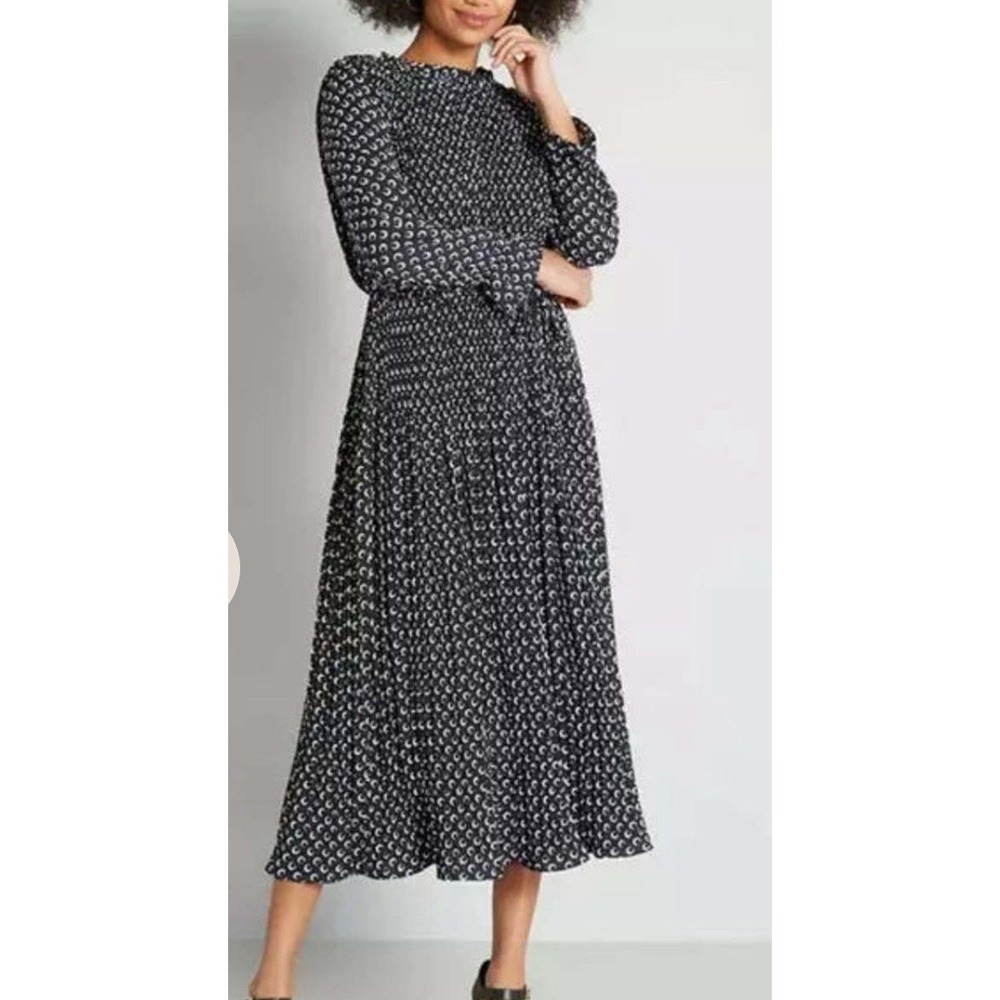 Anthropologie Saint‎ Geraldine Dress Womens XS Dark Navy Florence Moon Phase